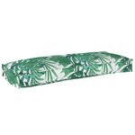 vidaXL Coussin de palette pour banc  motif feuilles  100 x 40 x 8 cm  en tissu Oxford