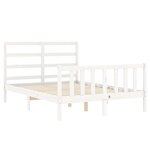 vidaXL Cadre de lit sans matelas blanc 120x200 cm bois de pin massif