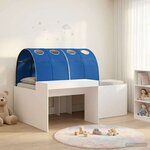 vidaXL Lit avec Tunnel 4 Pièces Blanc et bleu Bois d'ingénierie