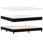 Lit à ressort vidaXL avec matelas et LED Noir 200x200 cm Velours