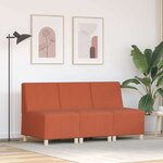vidaXL Unité de Sofa Modulaire Sans Accoudoirs 3 Pièces Orange