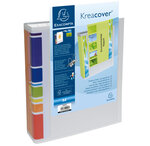Classeur à levier Prem'Touch personnalisable PVC A4 Dos 80 mm Blanc EXACOMPTA