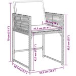 vidaXL Ensemble à manger de jardin et coussins 7 Pièces beige poly rotin