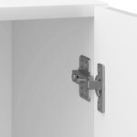 vidaXL Cabinet de chevet 2 Pièces Blanc brillant 43 x 34 5 x 50 cm