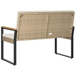 vidaXL Banc extérieur 2 -Seater 107 x 61 x 80 cm polyrotin