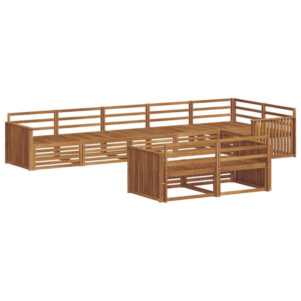 vidaXL Ensemble de canapés d'extérieur 8 pc Naturel