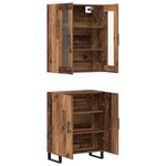 vidaXL Haut Armoire Bois ancien 69 5 x 34 x 180 cm Bois d'ingénierie