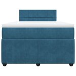 vidaXL Sommier à lattes de lit et matelas bleu 120x200 cm velours