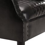 vidaXL Chaise cabriolet Noir 62x58x65 cm Cuir véritable