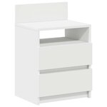 vidaXL Tables de chevet 2 Pièces avec 2 tiroirs blanc 40x33x60 cm