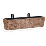 vidaXL Pots de fleurs 2 Pièces jacinthe d'eau marron