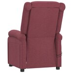 vidaXL Fauteuil électrique de massage Bordeaux Tissu