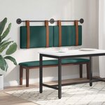 vidaXL Tête de lit suspendue Uni Vert foncé 130 x 55 x 5 cm PU antique