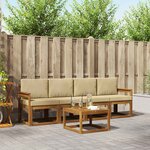 vidaXL Ensemble de canapés d'extérieur 5 Pièces Naturel et Beige