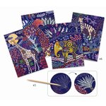 Djeco DJ09728 - 4 Cartes à gratter Nature luxuriante