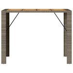 vidaXL Table de jardin avec dessus en bois d'acacia gris 145x80x110 cm