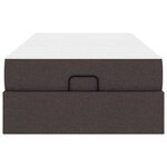 vidaXL Cadre de lit avec matelas Marron foncé 90 x 200 cm tissu