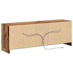 vidaXL Meuble TV Marron 139 5 x 34 x 50 cm Bois d'ingénierie