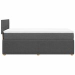 vidaXL Sommier à lattes de lit avec matelas Gris foncé 100x200cm Tissu