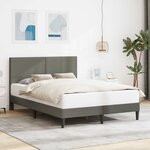 vidaXL Cadre de lit Gris clair 140 x 200 cm Tissu en velours côtelé