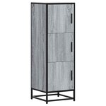 vidaXL Buffet haut sonoma gris 35 5x35x106 5 cm bois ingénierie métal