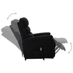 vidaXL Fauteuil Noir Tissu