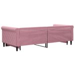 vidaXL Lit de jour avec lit gigogne rose 90x200 cm velours