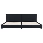 vidaXL Cadre de lit Noir Similicuir 180 x 200 cm