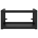 vidaXL Cadre de lavabo de salle de bain vasque à encastrer Noir Fer