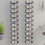 vidaXL Casier à vin mural pour 10 bouteilles 2 Pièces Blanc Métal