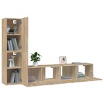 vidaXL Ensemble de meubles TV 4 Pièces Chêne sonoma Bois d'ingénierie