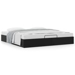 vidaXL Cadre de lit ottoman sans matelas noir 160x200 cm similicuir