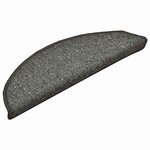 vidaXL Tapis d'escalier 30 pièces 56 x 17 x 3 cm Gris foncé Demi-rond