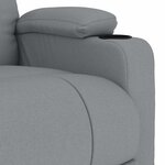 vidaXL Fauteuil de massage Gris clair Tissu