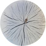 Pouf imitation rondin de bouleau