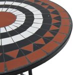 vidaXL Table de bistro mosaïque terre cuite blanc Ø50x70 cm céramique