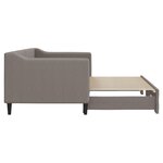 vidaXL Lit de jour avec gigogne sans matelas taupe 80x200 cm