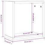 vidaXL Étagères murales sous forme cube 4 Pièces chêne marron 30x15x30cm