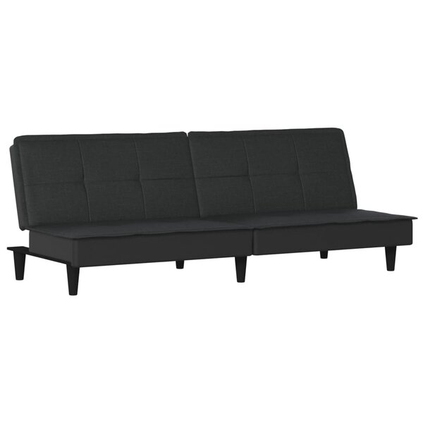 vidaXL Canapé-lit noir tissu