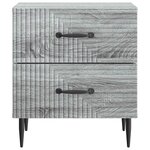 vidaXL Cabinet de chevet avec tiroir Sonoma gris 43 x 34 5 x 47 5 cm