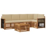 vidaXL Ensemble de canapés d'extérieur 5 pc Naturel