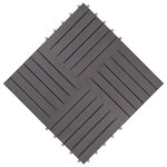 vidaXL Carreaux de terrasse 10Pièces Délavage gris 30x30 cm Acacia solide