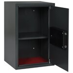vidaXL Coffre-fort numérique électronique avec étagère Gris foncé 40x35x60 cm Acier