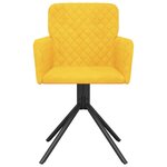vidaXL Chaises pivotantes à manger lot de 2 Jaune Velours