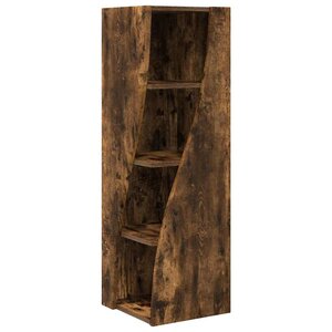vidaXL Meuble d'angle Chêne fumé 32x32x102cm Bois d'ingénierie