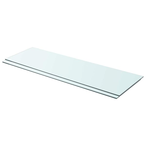 vidaXL Panneaux d'étagère 2 Pièces Verre Transparent 90 x 30 cm
