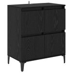 vidaXL Buffets 3 Pièces Chêne noir 60 x 35 x 70 cm Bois d'ingénierie