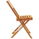 vidaXL Chaises de jardin pliantes lot de 8 beige tissu et bois massif
