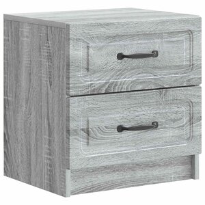 vidaXL Cabinet de chevet avec tiroir Sonoma gris 43 x 34 5 x 44 5 cm