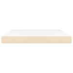 vidaXL Matelas de lit à ressorts ensachés fermeté moyenne Crème 180x200x20 cm Tissu